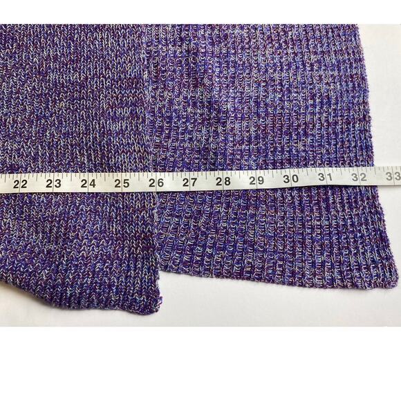 BCBGeneration Purple Hi Low Hem 100% Cotton Knit Sweater Women's Size X-Small - Picture 6 of 7